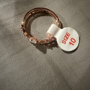 Bomb Party RBP5954 Frosted Fire Opal "The Perfect Addition" Rose Gold Sz 8